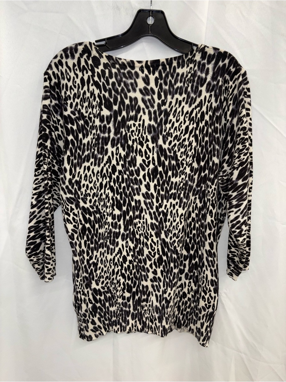 Maurices Cream and Black Leopard Print Sweater - Picture 3 of 3